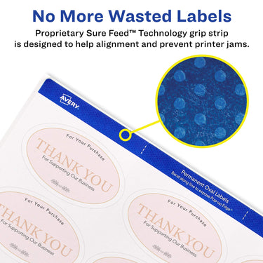 Avery Printable Blank Oval Labels, 1.5